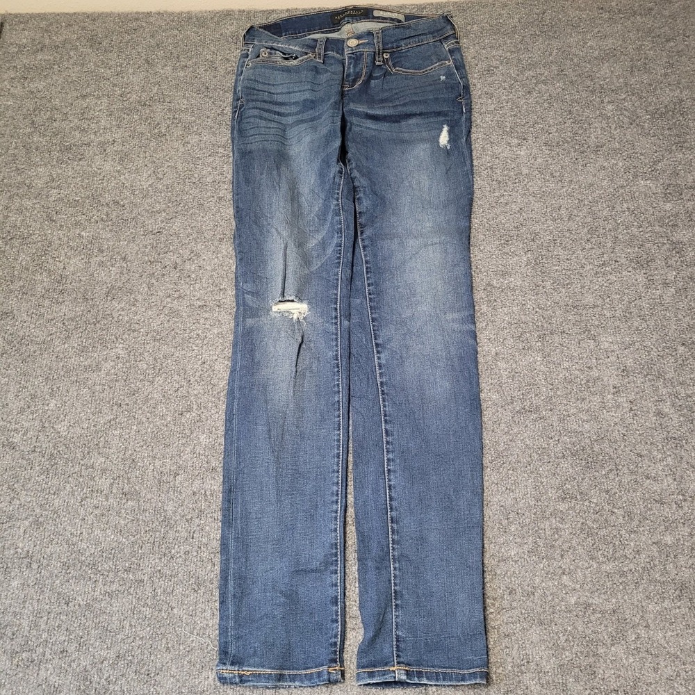Aeropostale Jeans Womens Size 28 Blue Skinny Distressed Ripped Casual Denim